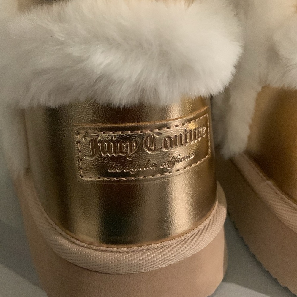 LMT: Juicy Couture Women Rose Gold Shimmer Boots - Picture 6 of 15